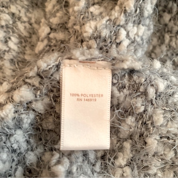 NWT LC Lauren Conrad Gray Knit Sweater Grey White Boucle Knit Sweater Size XL - Picture 14 of 15